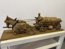Pferdegespann * Handarbeit * Fuhrwerk * Holztransport * Pferde * Schlitten