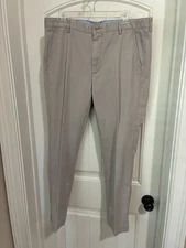 Cremieux  Men’s Khaki Flat Front Chino Pants Size 36 x 29 Cotton