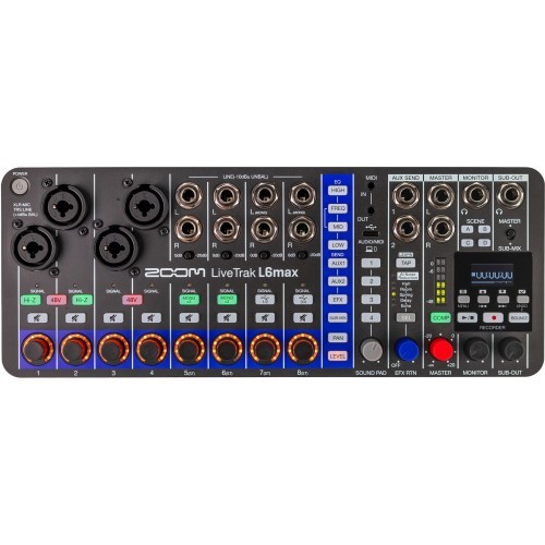 Zoom LiveTrak L6max 12-Channel Mixer - Recorder Neu 84690₽