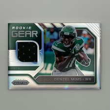 2020 Panini Prizm Denzel Mims Rookie Gear RC Card #20. rookie card picture