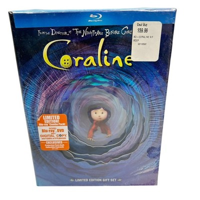Coraline Limited Edition Gift Set Includes Blu-ray DVD and 4 Pairs 3D Glasses