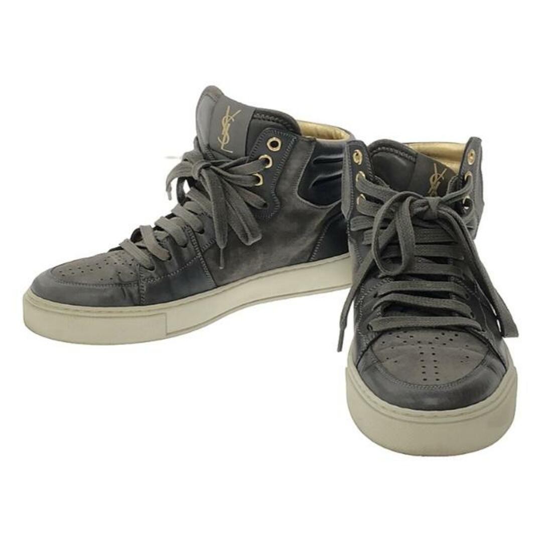 YVES SAINT LAURENT rive gauche SNEAKERS MALIBU HIGH 05 TOP IN PELLE usate KLDR 0