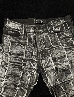 Valabasas ダメージデニム　30インチ 新品 valabasasバラバサス ダメージリペアストレッチスキニー