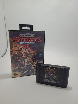 Streets Of Rage 2 Sega Genesis Box Cart  Artwork Damage 