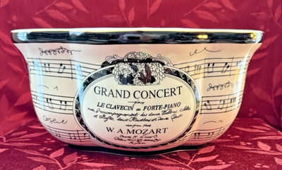 Formalities By Baum Bros Melody Collection Bowl Mozart Music Notes 5.25X11.5