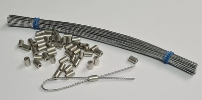 50 x 6 mm STROMZÄHLER SICHERHEITSSIEGEL & DRAHT & ADERENDHÜLSEN MOCOPA/COMCOP ZUGELASSEN