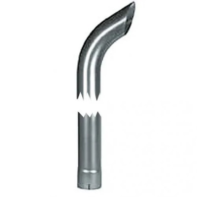 Exhaust Stack - 2-3/4'' x 48'' Curved Chrome