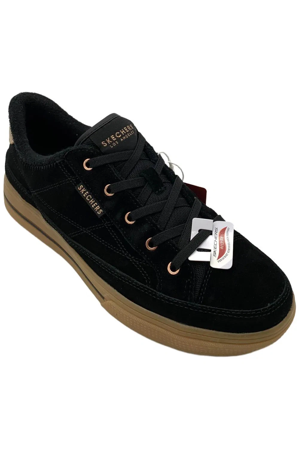 Skechers Women's Arch Fit Gallery Suede Sneakers Black