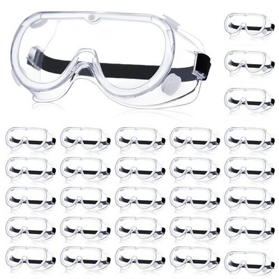 30 Pack Protective Safety Goggles Clear Lab Over Glasses Anti Fog Eye Protect...