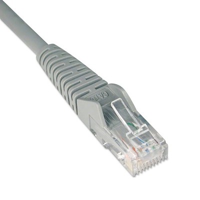 EATON N201-001-GY Cat6 Gigabit Snagless Molded Patch Cable (RJ45 M/M) - Gray