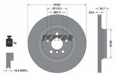 2x TEXTAR Bremsscheibe PRO+ 92306805 für MINI X2 BMW F40 F44 U10 2er F74 X1 U11