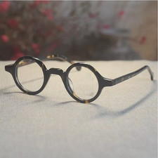Acetate Eyeglass Frames Full Rim Leopard Round Spectacles Glasses 38 27-145mm
