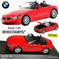 Bmw Z4 Roadster Cabrio 2002-06 E85 Rot Red 1:43 Minichamps 400021030