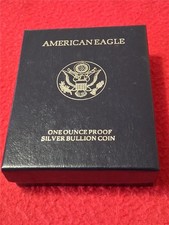 1996-P PROOF American Silver Eagle Dollar.   ASE.   OGP & COA           #MF-1748