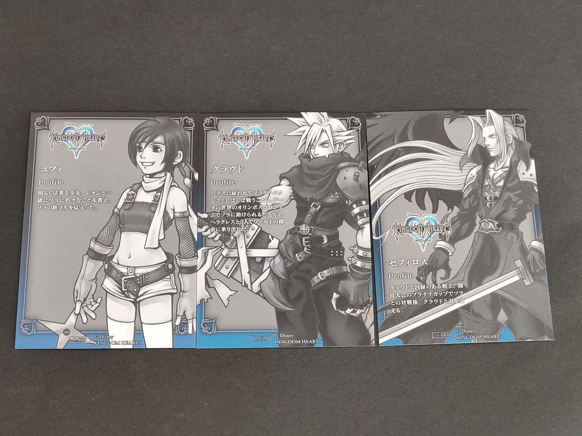 Final Fantasy VII Kingdom Hearts Art Museum Card Sephiroth Cloud 1