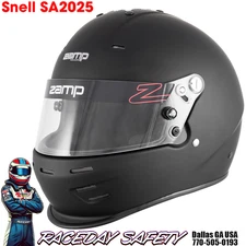 Zamp RZ-38 Auto Racing Helmet Matte Black Snell SA2025