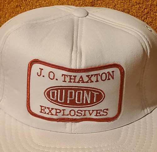 Vintage 1980s Dupont Explosives Snapback Trucker Hat J.O. Thaxton NOS Coal Minin - Picture 2 of 18