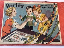 Ancien Jeu Jouet En Bois Perles Bois Glacé Du Haut Jura 