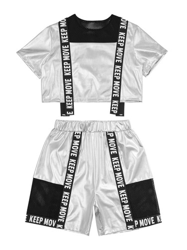 Girl Tee Shirt With Short Magic Activewear Performance Outfits Cheer 2 Piece - Picture 26 of 43