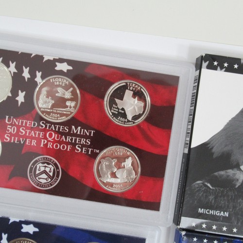 2004 Silver Proof Set US mint 90% Silver coin lot estate sale state quarters USA - 第 10/16 張圖片