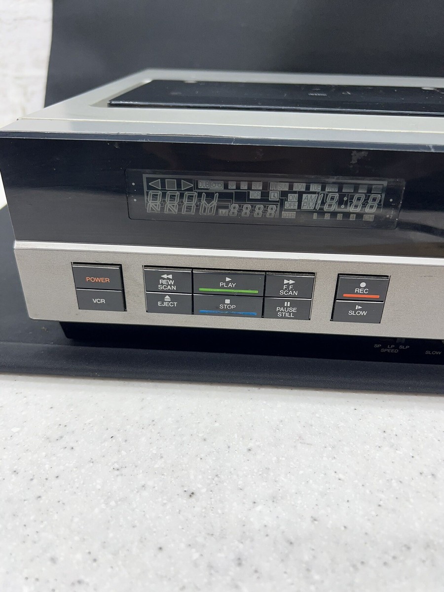 トップス Buffer VCR Black 5 Vintage Sylvania Top Loading VCR VHS Player VC2230SL01 Parts Or