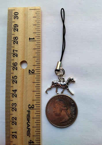 Dalmatian Dog Phone Charm Dangle Lanyard Hanging Pendant Car Decor Pet Lover - Zdjęcie 3 z 3