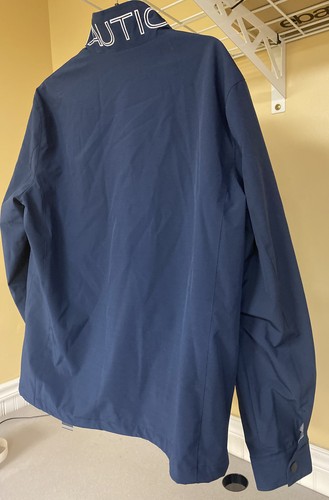 Nautica Men's Lightweight Jacket Stretch Athletic Full Zip Medium Navy Blue NWT - Picture 6 of 11