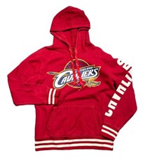 NBA Cleveland Cavaliers Hoodie Men's Size Small Cavaliers Red Sleeve Hit EUC