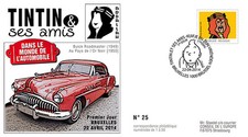 FDC BELGIUM "TINTIN & Friends - CAR / BUICK ROADMASTER - ABDULLAH" 2014