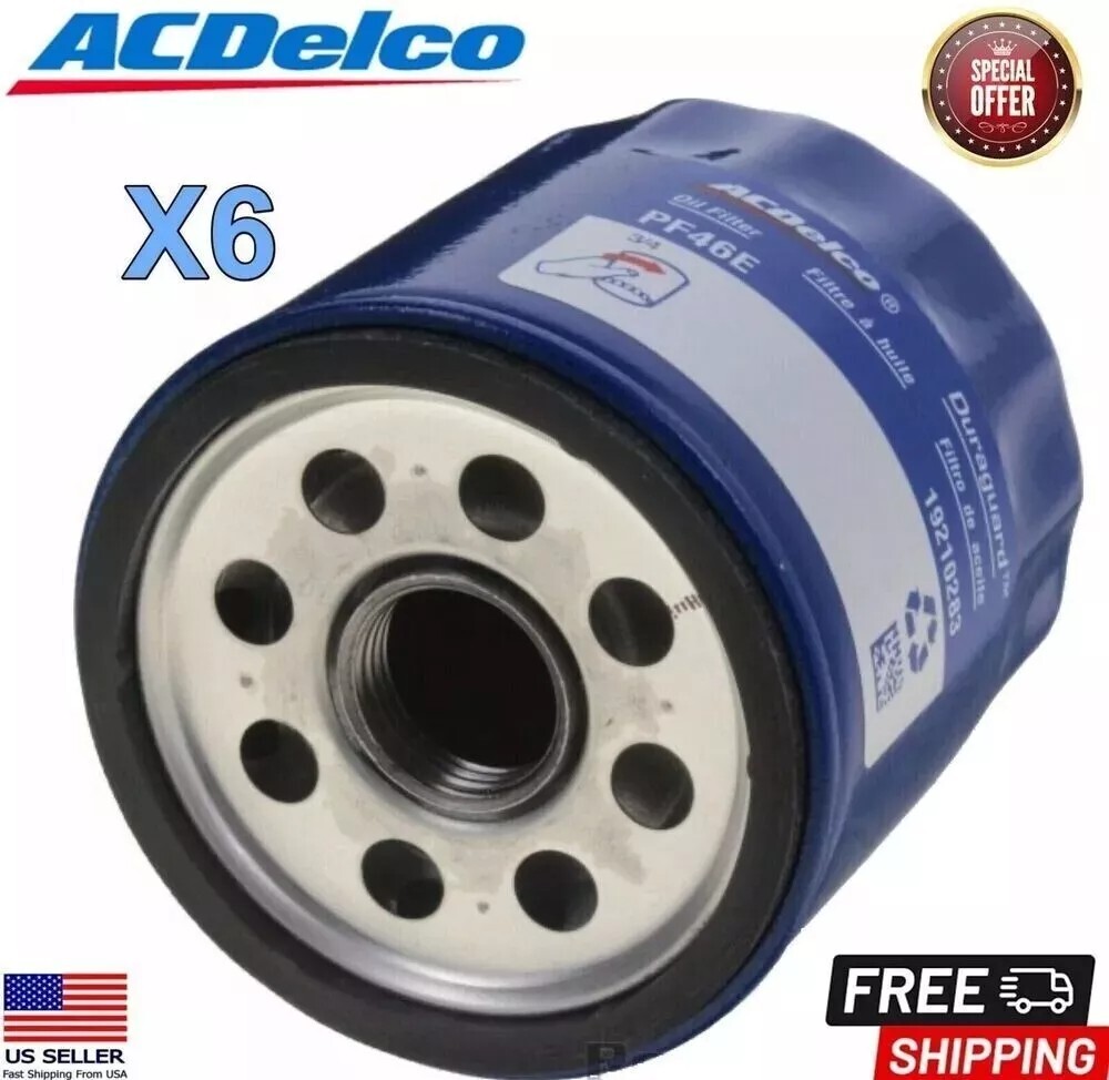 Brand New 6 Engine Oil Filters ACDELCO PF46E Replace BUICK GMC OEM # 25014748