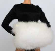 White Faux Fur Muff Winter Accessory Fashion Fit Barbie Tyler 11-16 Dolls