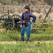 W.Britain 31423 Union Artillery Crewman with Fuze Pouch and Lanyard Britains
