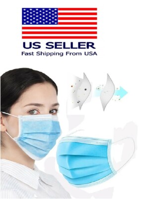 1000 pcs 3-Ply Blue Face Mask Earloop Surgical Indstrial AUTHORIZED SELLER-