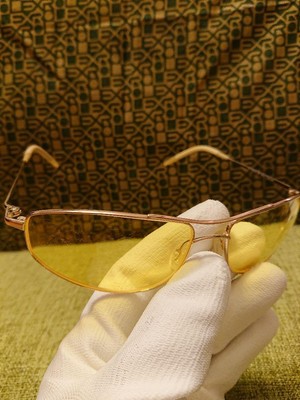 Oliver Peoples Nitro Titanium G/Yellow Two Bridge 61□15-130 Mr 
