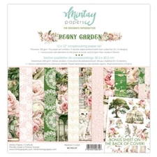 Mintay Papers - Peony Garden - 12x12 Paper Set + Bonus Sheet Scrapbook Journal