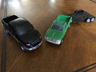 John Deere Ertl Pick Up Trucks (2) + Trailer — photo 1