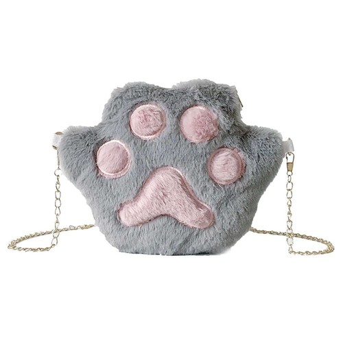 Fluffy Soft Faux Fur Messenger Bag Crossbody Handbag Shoulder Bag Bear's paw - Picture 15 of 15