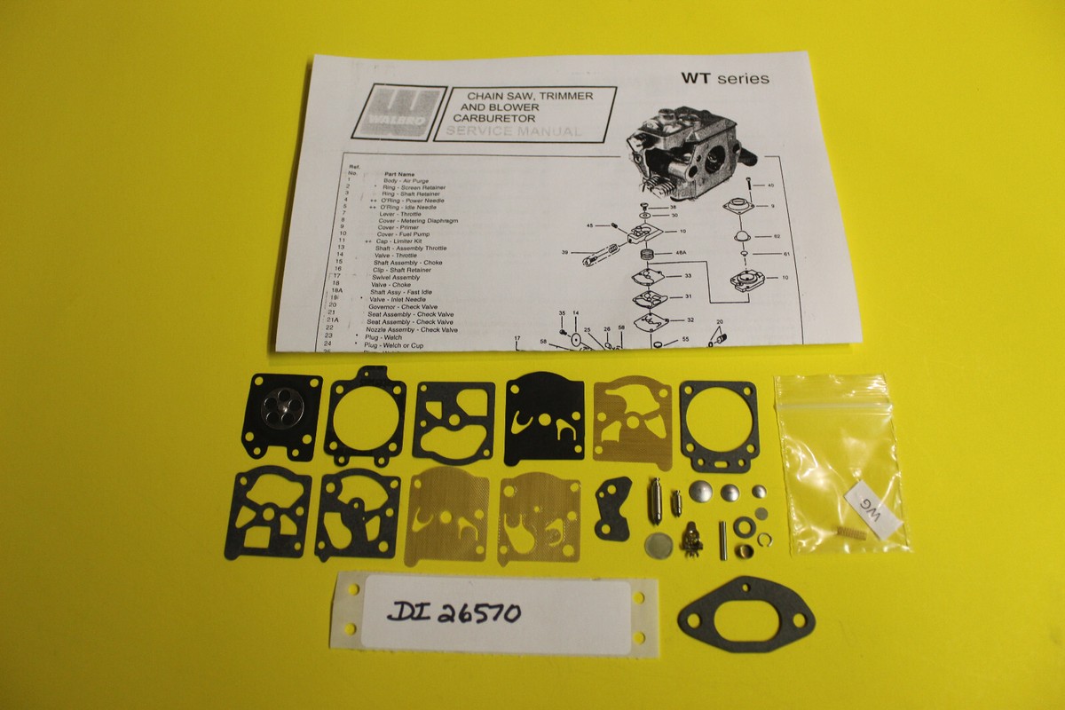 Tanaka Chainsaw TCS3401 TCS3401A Carburetor Walbro WT55 Carb Kit