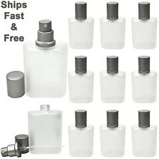30ml 1oz empty frosted glass perfume spray bottles matte silver atomizer