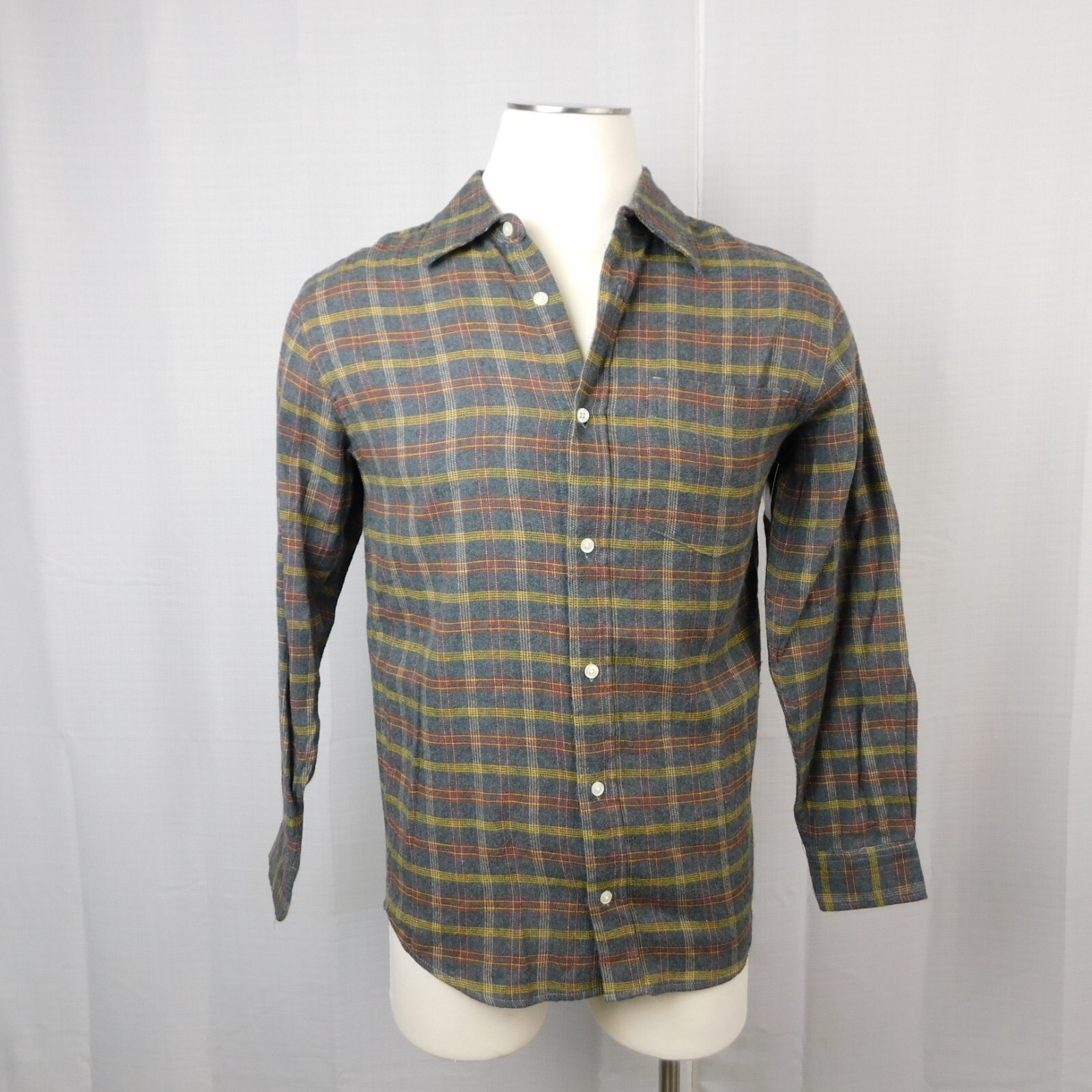 NOS Y2K Basic Editions Men's Button-Down Flannel … - image 1