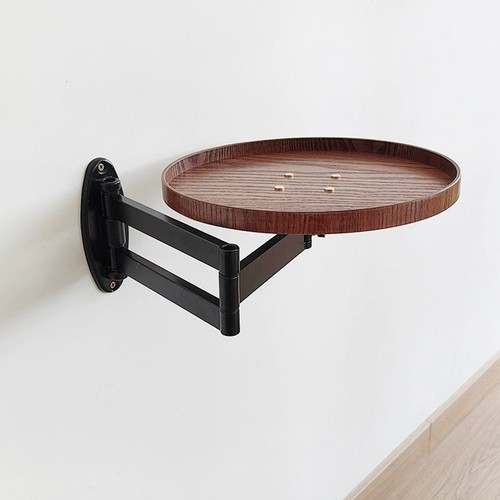 Wall Mounted Table Rotating Bedside Table Retractable Floating Desk - Picture 8 of 14