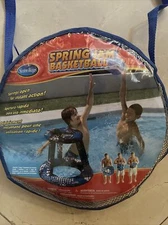 NEW Swimways Spring Jam Basketball & Durable Inflatable Basketball Hoop