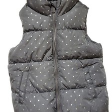 Old Navy Toddler Puffer Zip up Grey Vest 2T