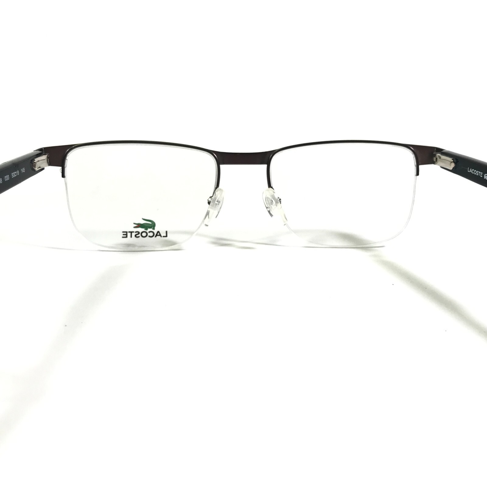 Lacoste L2248 033 Eyeglasses Frames Grey Green Rectangular Half Rim 53-19-145 thumbnail 8