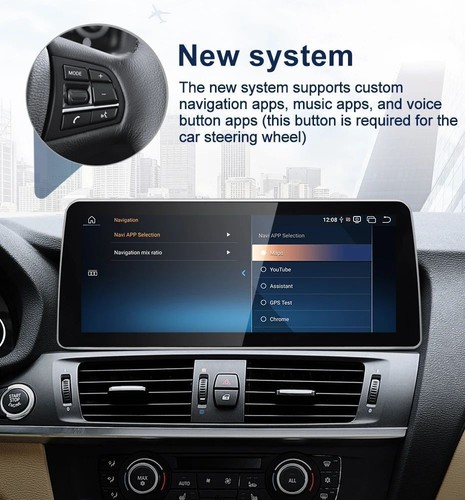 12.3" Android Auto CarPlay Navigation GPS For BMW X3 F25 X4 F26 Autoradio NBT - Picture 8 of 16