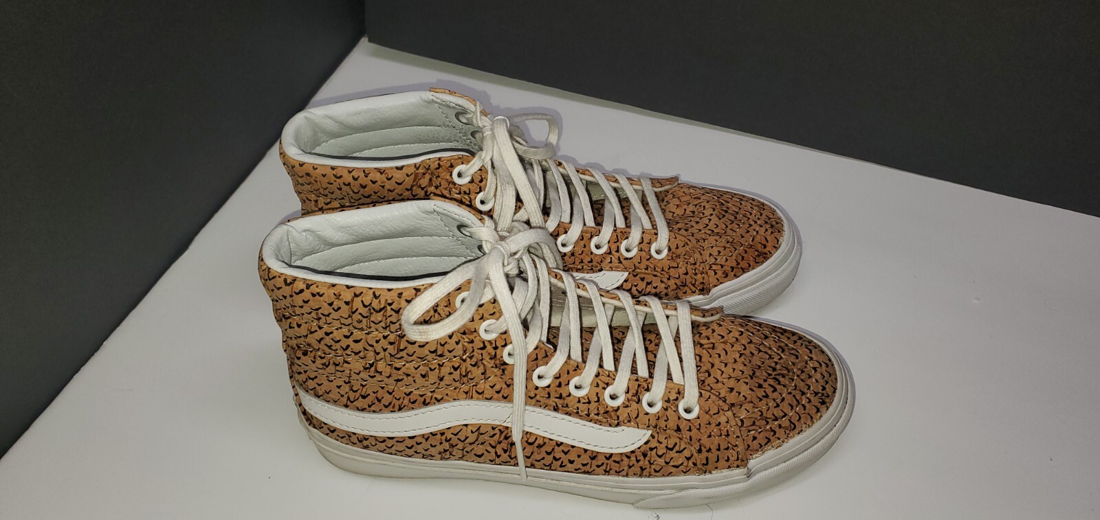 Vans Sk8 Hi 'SLIM' Embossed Cork Womens 6 Mens 4.5. Limited Edition Rare thumbnail 2