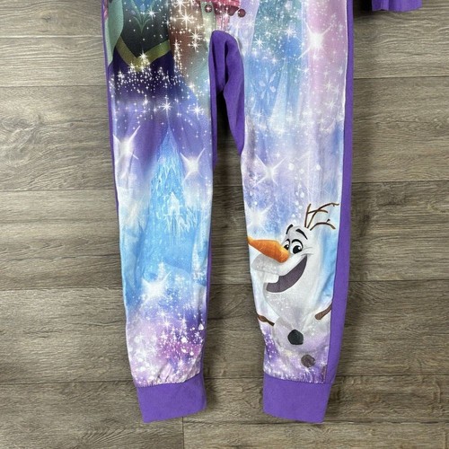 Disney Frozed Elsa Anna Girls Lg 10/12 Long Sleeve Blanket PJ Sleeper Princess - Picture 4 of 10