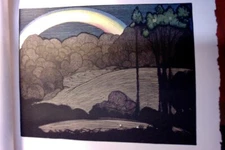 1901 2x Original Litho Gordon Craig Dido and Aeneas + Woodcut Art Nouveau Sécession