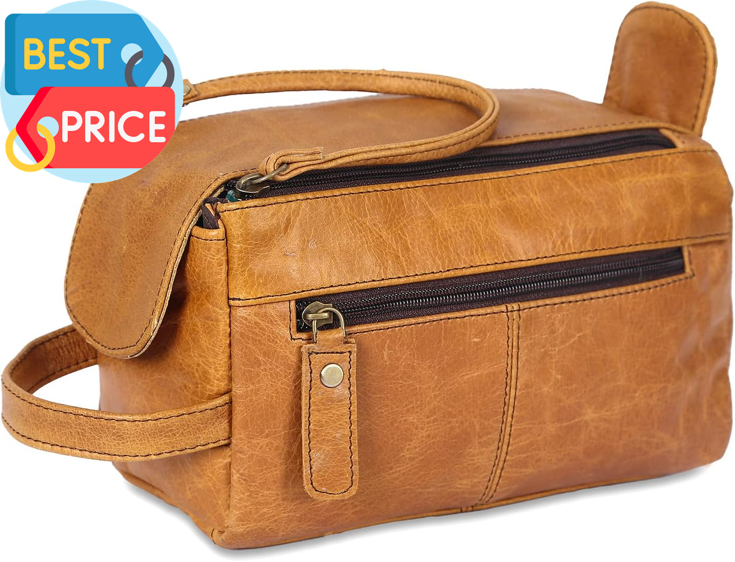 Toiletry Bag for Men - Travel Toiletry Bag for Men - Leather Dopp Kit Shaving Ba-image