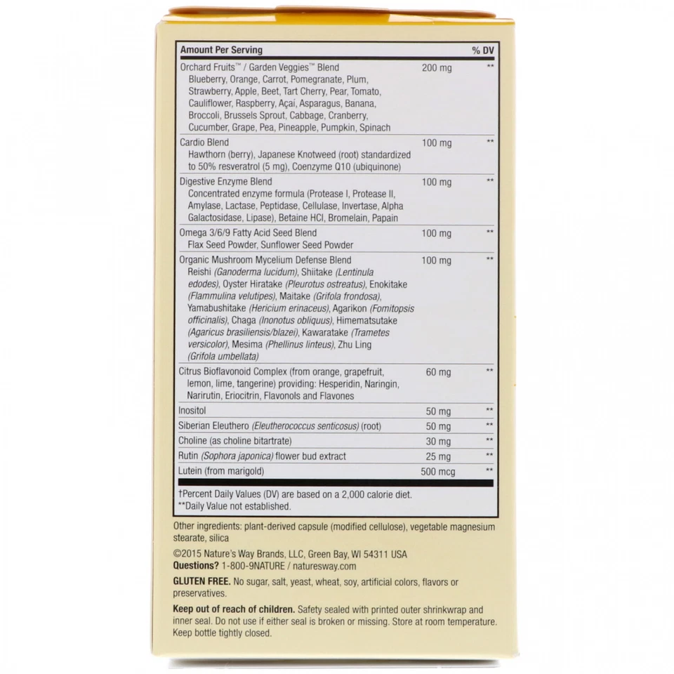Nature's Way, Alive! Max6 Daily, multivitamínico, sin hierro añadido, 90 cápsulas vegetales Foto 3 de 4